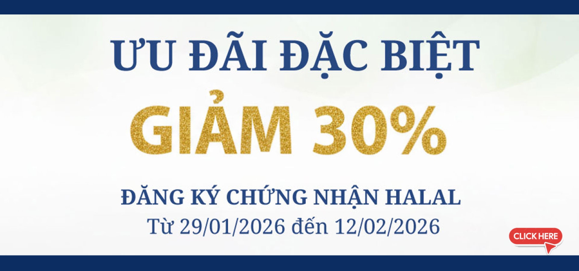 Giảm 30% Khi chứng nhận Halal
