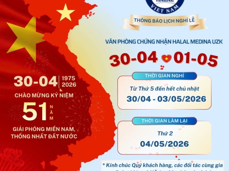 THÔNG BÁO LỊCH NGHỈ LỄ 30/4 – 1/5